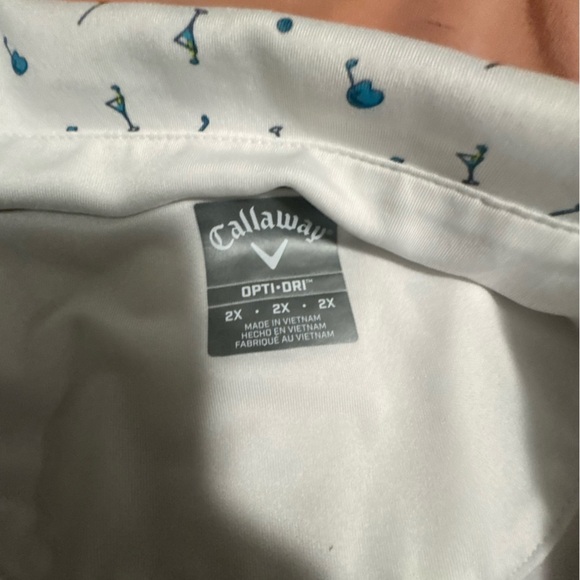 Callaway Opti-Dry 2X Martini Glass Print Performance Polo - Picture 2 of 4